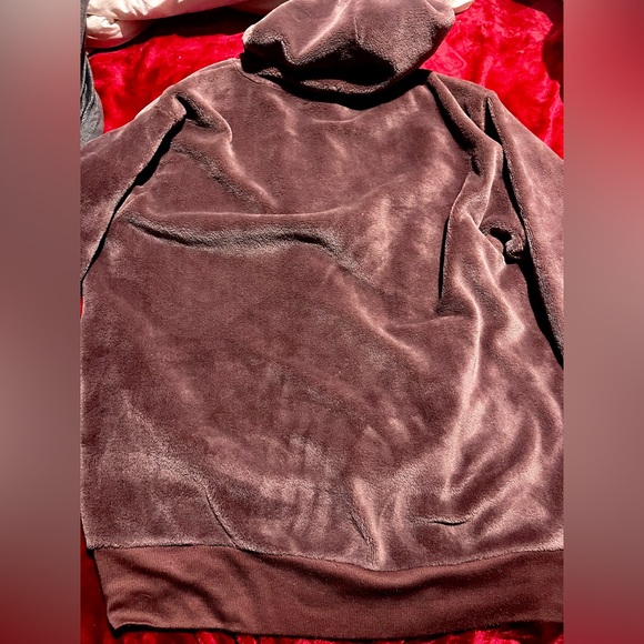 EXPRESS Purple plush zip up hoodie - Picture 3 of 3